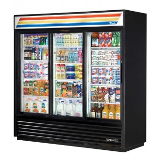 3 Glass Door Reach-in Cooler 69" (True)